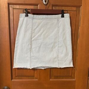 Forever 21 Light Wash Denim Mini Skirt